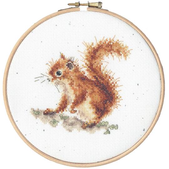 Bothy Threads Acorns Counted Cross Stitch Kit with Hoop